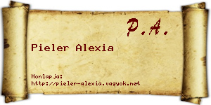 Pieler Alexia névjegykártya